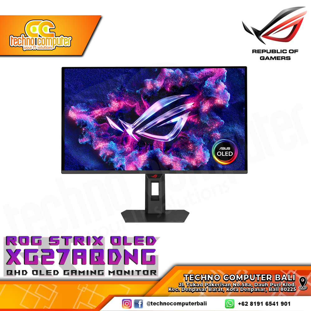 ASUS ROG STRIX OLED XG27AQDNG Gaming Monitor - 27 inch, QHD (2560 x 1440), OLED, 360Hz, 0.03ms