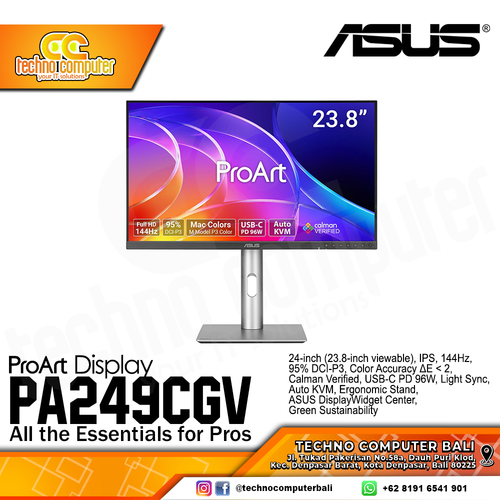 ASUS ProArt PA249CGV Professional Monitor - 24 inch, FHD (1920 x 1080), IPS, 100% sRGB
